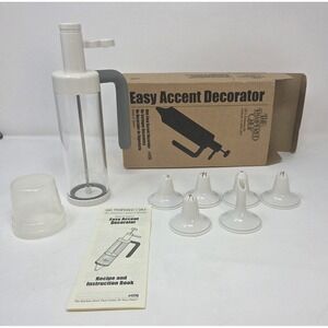 Pampered Chef Easy Accent Decorator - 6 tips - New In Box  -#1775